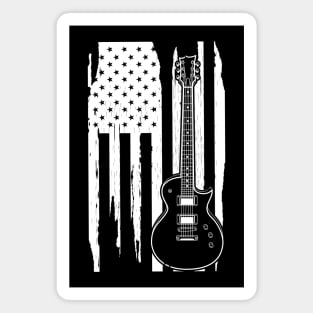 Guitar American Flag b Magnet